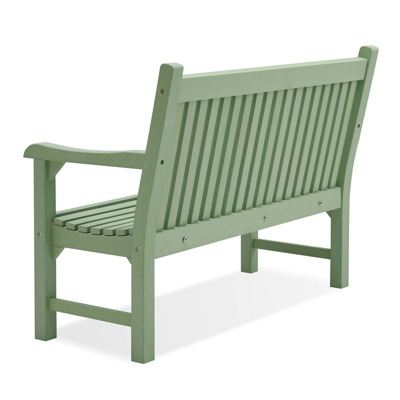 Psilvam Garden Bench, 2-Person Poly Lumber Patio Bench